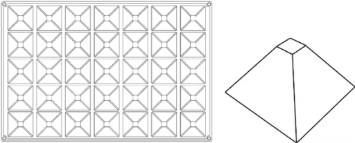 Forma silikonowa PYRAMID 35 wgłębień 600x400 mm PAVOFLEX PX004