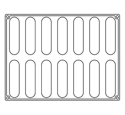 Forma silikonowa do deserów CONFY 14 wgłębień 400x300 mm PX4351S wzór formy
