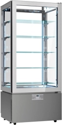 Witryna cukiernicza chłodnicza LUXOR CLASSIC +2/+10 °C KP8G cała witryna cukiernicza szara