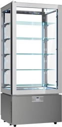 Witryna cukiernicza chłodnicza LUXOR CLASSIC +2/+10 °C KP8GSX cała witryna cukiernicza szara