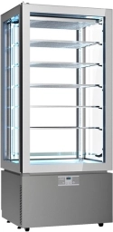 Witryna cukiernicza mronicza 22/-15 °C | drzwi lewe | Luxor Classic KG8GSX cała witryna cukiernicza szara