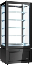 Witryna chłodnicza KP8ASX | +2 °C / +10 °C | drzwi lewe | Luxor New Style cała witryna cukiernicza czarna