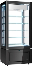 Witryna mroźnicza KD8ASX  | –22 °C / +5 °C | drzwi lewe | Luxor New Style cała witryna cukiernicza czarna drzwi lewostronne