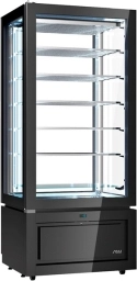 Witryna mroźnicza KG8ASX | –25 °C / –15 °C | drzwi lewe | Luxor New Style cała witryna cukiernicza czarna