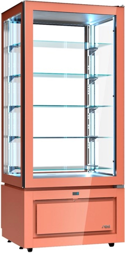 Witryna chłodnicza KP8E | +2 °C / +10 °C | Luxor New Style cała witryna cukiernicza kolor, szklane półki