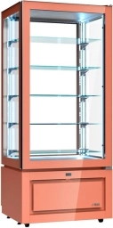 Witryna chłodnicza KP8E | +2 °C / +10 °C | Luxor New Style cała witryna cukiernicza kolor, szklane półki