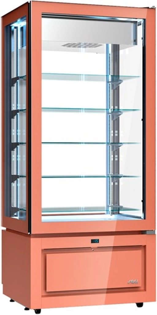 Witryna mroźnicza KD8E | –22 °C / +5 °C | Luxor New Style cała witryna cukiernicza czarna
