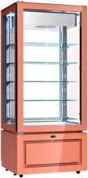 Witryna mroźnicza KD8ESX | –22 °C / +5 °C | drzwi lewe | Luxor New Style cała witryna cukiernicza kolor, szklane półki, parownik u góry