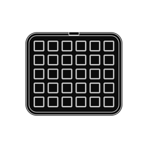 Płyta do urządzeń COOKMATIC z 30 wnękami 40x40x19 mm PIASTRA 3 płyta, kształt i ilość tartaletek