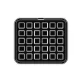 Płyta do urządzeń COOKMATIC z 30 wnękami 40x40x19 mm PIASTRA 3 płyta, kształt i ilość tartaletek