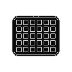 Płyta do urządzeń COOKMATIC z 30 wnękami 40x40x19 mm PIASTRA 3 płyta, kształt i ilość tartaletek