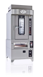 Piec piekarniczy obrotowy MINICOMBO E 40X60 10T z komorą hertową i garownią front