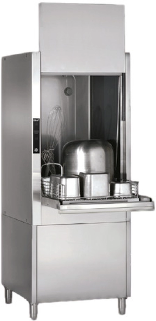 Zmywarka gastronomiczna do naczyń G-EVO 50 R front z wnętrzem