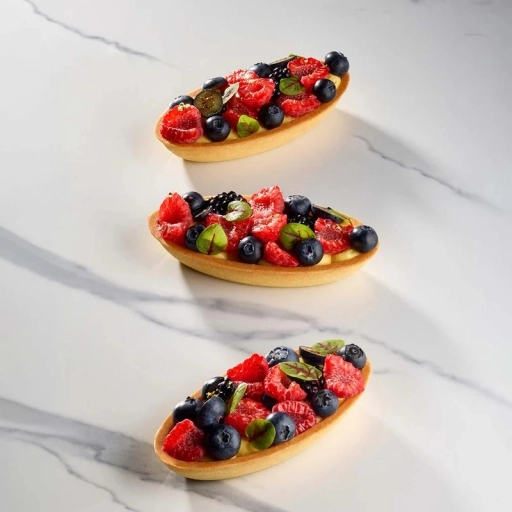 Forma do tartaletek do urządzeń COOKMATIC | 9 tartaletek 125x60x20 mm | PIASTRA 121 gotowe tartaletki