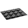 Forma silikonowa do monoporcji z wykrojnikiem | 12 wnęk 92x50x15 mm | PX4337S forma do monoporcji czarna