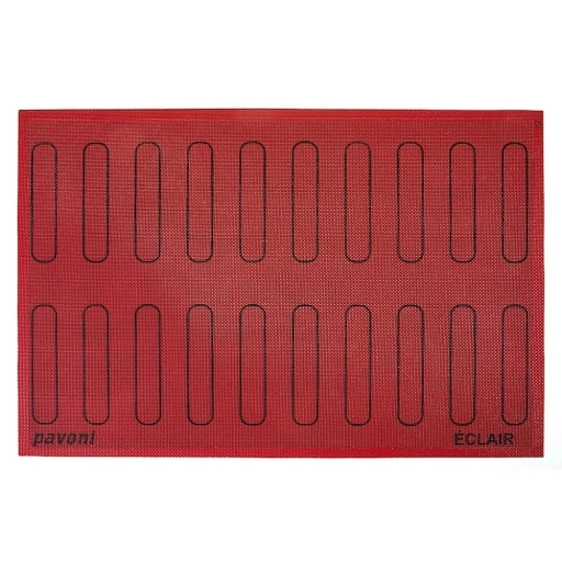 Mata silikonowa do eklerów perforowana | 20 pól 125x25  mm |  ECL20 mata silikonowa