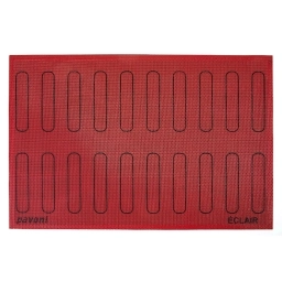 Mata silikonowa do eklerów perforowana | 20 pól 125x25  mm |  ECL20 mata silikonowa