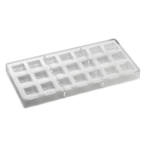Forma do pralin | 21 wnęk 26x26x13 mm | PC103FR forma przeźroczysta