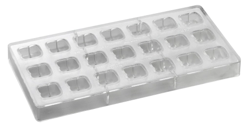 Forma do pralin | 21 wnęk 26x26x16 mm | PC64FR forma przeźroczysta