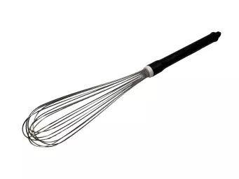 Rózga do ciasta 450 mm | trzepaczka nierdzewna z plastikową rączką | P447, rózga cukiernicza, rózga do mieszania, rózga