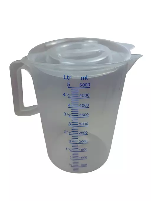 dzbanek z miarką 5000ml przeźroczysty, z pokrywą