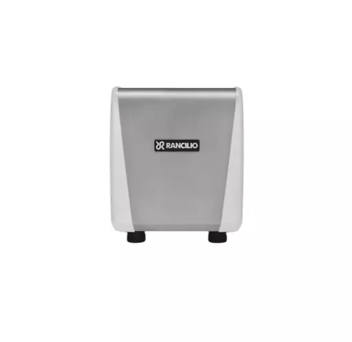 Ekspres do kawy RANCILIO CLASSE 5 USB 1GR, biały, światła LED, tył urządzenia z logo