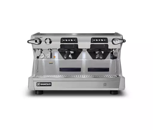 Ekspres do kawy RANCILIO CLASSE 5 USB 2GR TALL, szary, LED, front, 2 kolby, światła led, szary, dwie kolby
