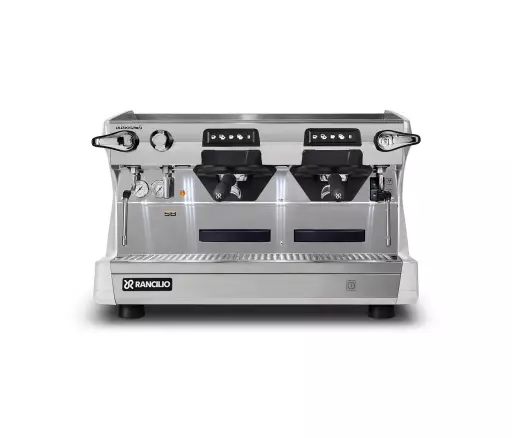 Ekspres do kawy RANCILIO CLASSE 5 USB 2GR TALL, biały, LED, front, 2 kolby, światła led, biały, dwie kolby