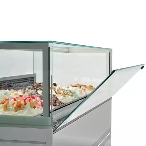 Witryna do lodów COMETA 18 H1220, dystrybutor do lodów, otwarta szyba