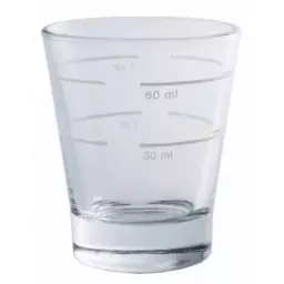 Kieliszek do espresso z podziałką 701011, szklana miarka 60/30 ml