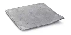 Podkładka pod monoporcje STONE 20 x 20 cm, op. 10 szt. | ALCAS 271008200, imitacja kamienia, z uchwytem, plastikowa, szara
