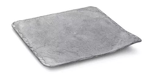 Podkładka pod monoporcje STONE 20 x 20 cm, op. 10 szt. | ALCAS 271008200, imitacja kamienia, z uchwytem, plastikowa, szara