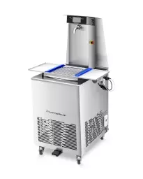 Temperówka do czekolady Pomati SL80, maszyna do temperowania czekolady, pojemność 80 kg, front