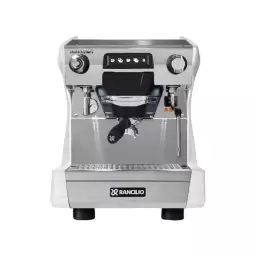 Ekspres do kawy RANCILIO CLASSE 5 USB 1GR, biały, światła LED, front, kolba z uchwytem, biały