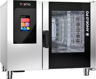 Piec konwekcyjno-parowy TAST.O AX61EW, cały piec, panel dotykowy