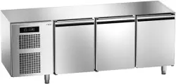 Stół chłodniczy SAGI KBS21 3-drzwiowy, bez blatu roboczego, EN 60x40, -2/+8°C, PASTRY, BAKERY, cały stół, chłodnia, stal nierdzewna