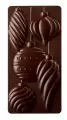 Forma do czekolady XMAS SPIRIT, 275×175 mm, 3 tabliczki, PC5058FR, tabliczka czekolady, wzór, święta