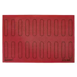 Mata silikonowa do mini eklerów perforowana, 600×400 mm, 48 pól, ECL48, cała mata