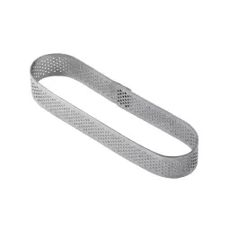 Rant cukierniczy do tartaletek PAVONI XF15 mikroperforowany owalny 125 × 30 × 20 mm