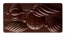 Forma do czekolady XMAS SPIRIT, 275×175 mm, 3 tabliczki, PC5058FR, tabliczka czekolady, wzór, święta