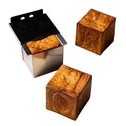 Rant cukierniczy do wypieku kwadratowych croissantów CV1 CUBE, 60x60x60 mm, croissant z czekoladą