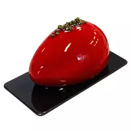 Forma silikonowa do monoporcji PAVONI MONO QUENELLE PX4369S, 16 wytłoczeń w kształcie quenelle, gotowa monoporcja