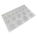 Mata silikonowa do dekoracji PAVONI SNOWFLAKE GG065S z 24 wytłoczeniami płatków śniegu, forma
