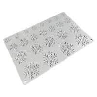 Mata silikonowa do dekoracji PAVONI SNOWFLAKE GG065S z 24 wytłoczeniami płatków śniegu, forma